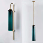 Modern glass wall sconce angled product view