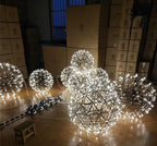 Spark Ball Pendant Light, Stainless Steel Sphere, Warm White LED