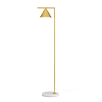 Floor lamp marble base and stem shown against plain backdrop