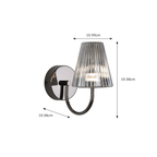 American Vintage LED-væglampe, kegleformet glasskærm, justerbart hvidt lys