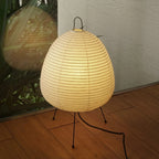 Mulberry paper lantern table lamp detail with even glow