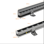 LED-vægvasker uplight, Tiffany-gråt aluminiums landskabsvæglampe