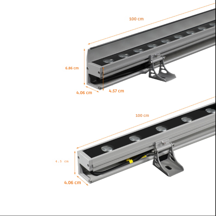 LED-vægvasker uplight, Tiffany-gråt aluminiums landskabsvæglampe