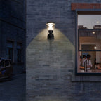 Aluminum Outdoor Wall Sconce With Cone Shade, Briana Minimalist Light