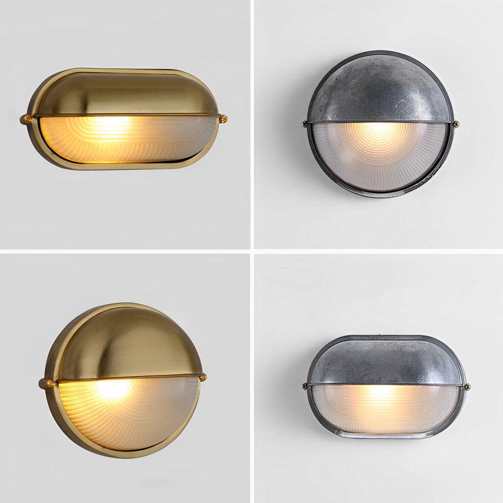 Lâmpada de Parede Exterior em Alumínio Fundido, Design Industrial Retro