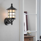 Outdoor Wall Sconce, Lancelot Round Aluminum With Solar LED