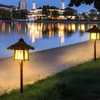 Wyne Branch-Pattern Bamboo-Style Outdoor Lantern Light