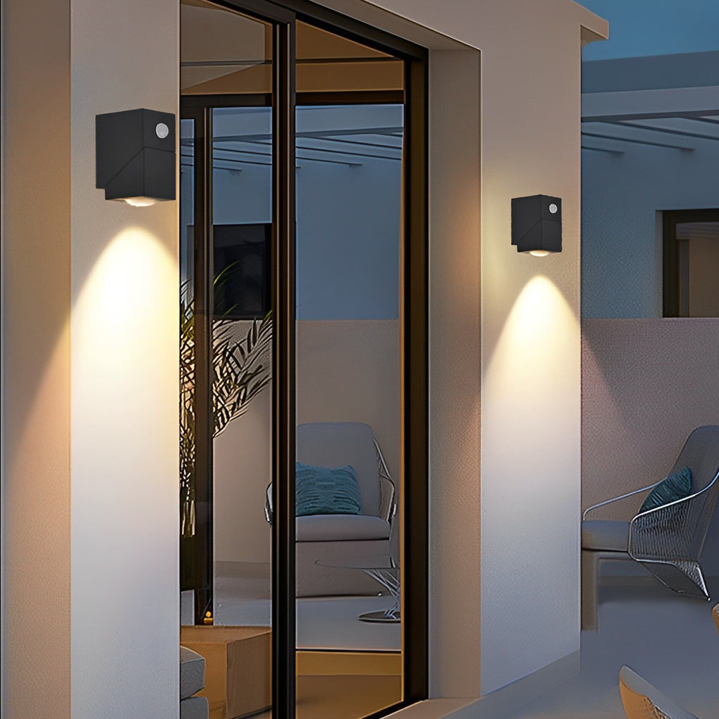 Applique murale en aluminium avec détecteur de mouvement, LED COB, usage extérieur