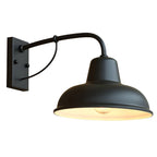 Udendørs væglampe i jern med trompetform, retro industrielt finish
