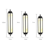 Applique murale extérieure finition marbre, lumière LED Gifed en noir mat