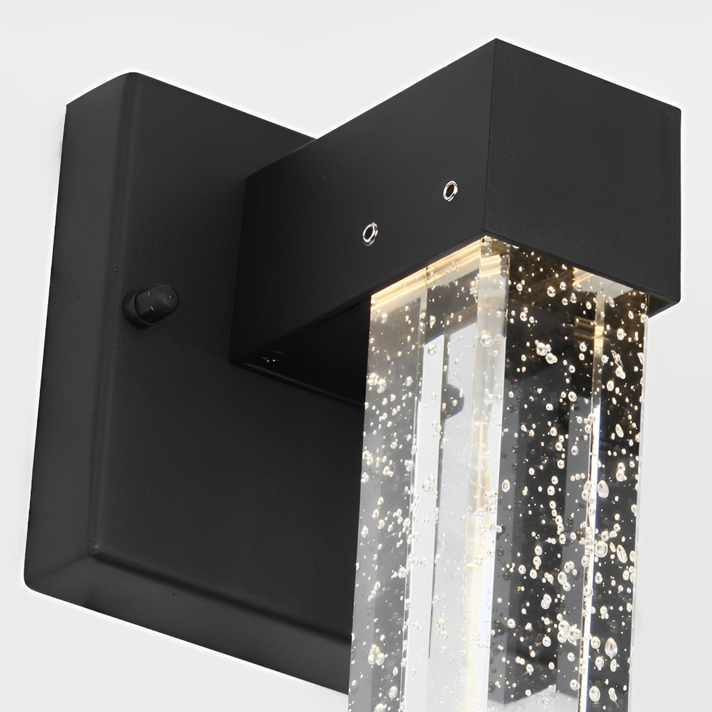 Applique murale LED Veda à bulles de cristal pour espaces extérieurs