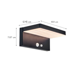 Luz Solar de Parede Exterior, Sensor de Movimento em Alumínio com Aumento para 600lm