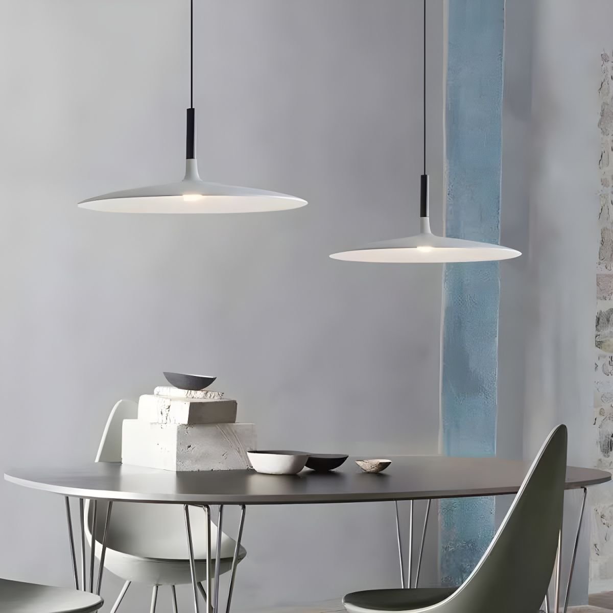 Pendant light shade colour shown in close detail