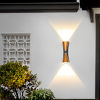 Modern Aluminum Outdoor Wall Lamp With Warm LED Glow, IP65 Waterproof
