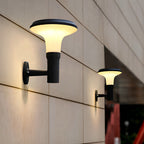 Round Flower-Shape Aluminum Outdoor Wall Lamp, Sunine Solar LED