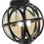 Adjustable Chain Outdoor Pendant Light With Heat-Resistant Glass Shade