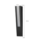 Minimalistisk udendørs væglampe i stål, mat sort LED-væglampe