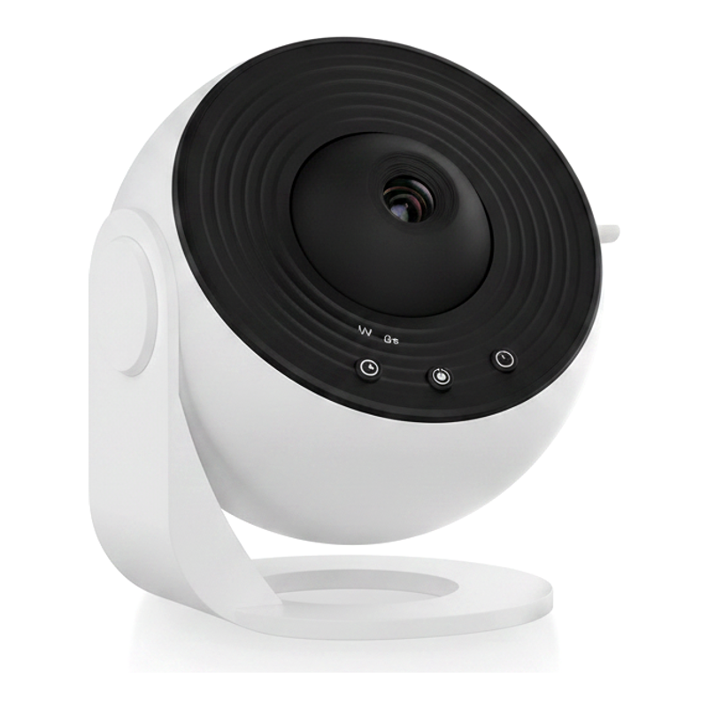 Compact dome galaxy star projector with a rotating top, shown front-on