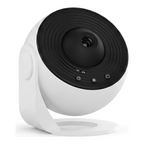 Close detail of the galaxy projector's lens dome and focus dial