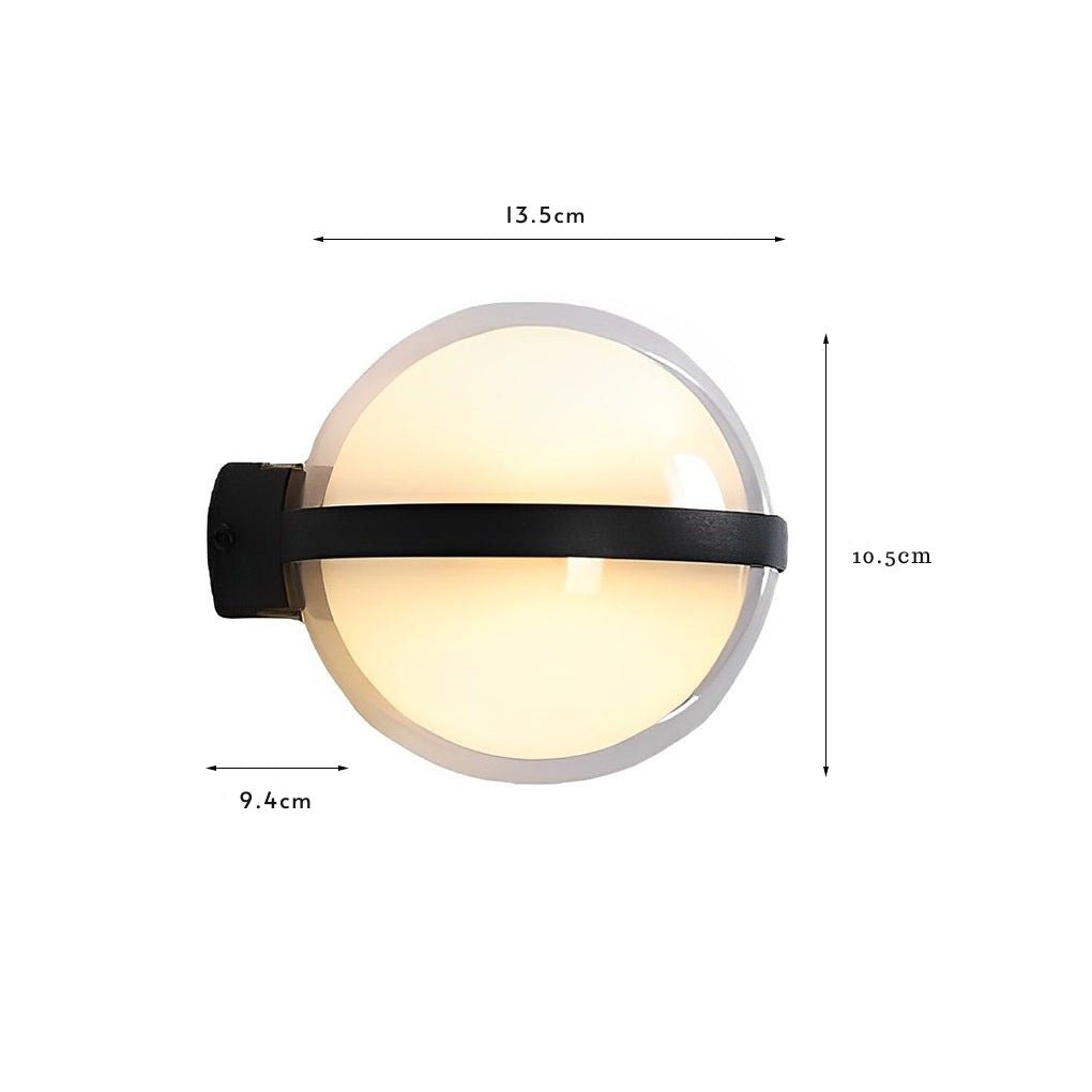 Lampe murale ronde LED Sirea, corps en fer design nordique minimaliste