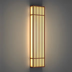 Applique murale extérieure en acier nervuré Grateful, design rétro à grille verticale LED