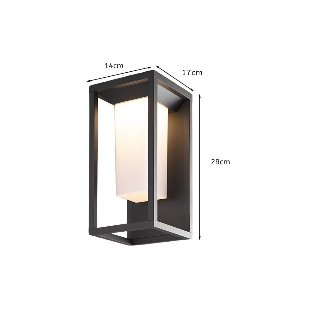Applique murale extérieure carrée en aluminium avec LED intégrée, étanche IP65