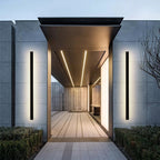 Linear Metal Outdoor Wall Light With Acrylic Diffuser, Black