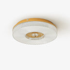 Round flush mount ceiling light casting soft even light