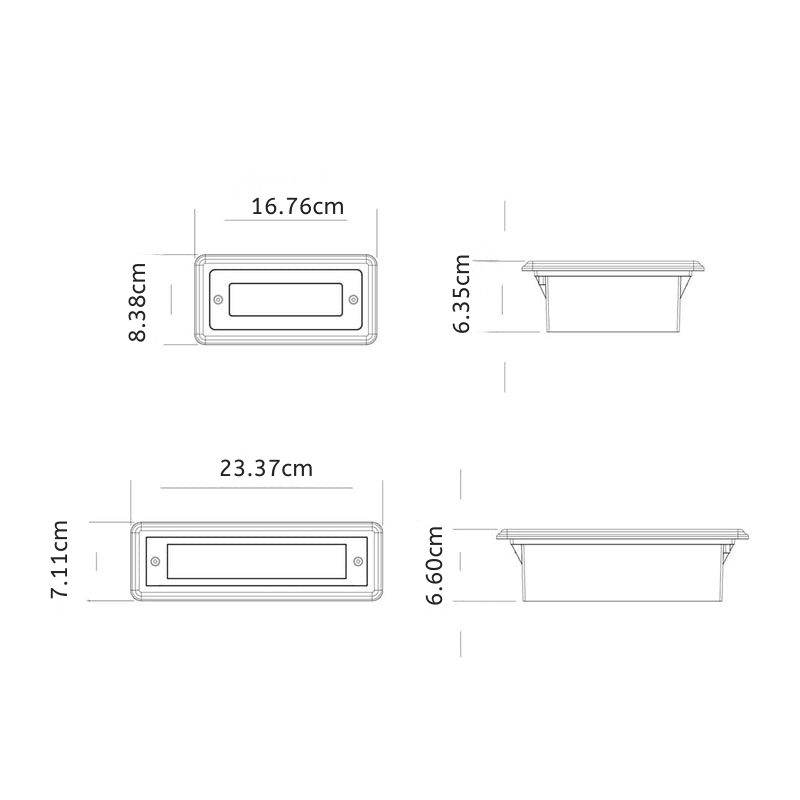 Recessed Aluminum Step Light With Stainless Steel Cover, Warm LED Glow