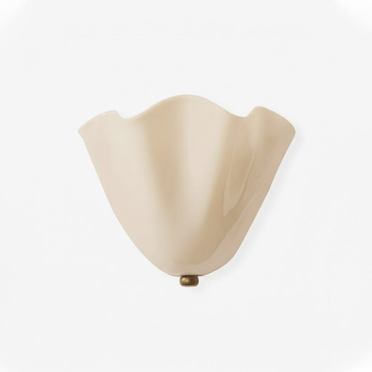 Petalia wall sconce shown in beige, green, brown and amber colours