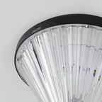 Luz de Parede Solar Redonda Odette com LED, Abajur de Alumínio Riscado