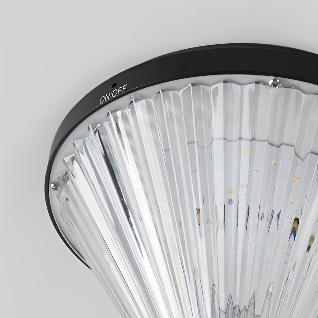Luz de Parede Solar Redonda Odette com LED, Abajur de Alumínio Riscado