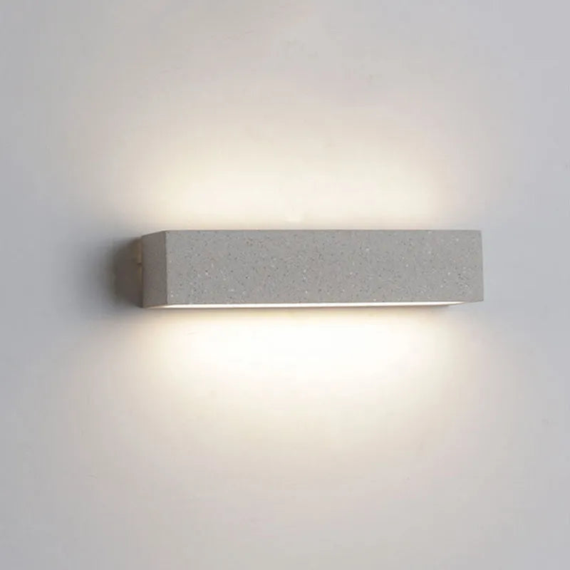 Udendørs væglampe i cement, Fyra design i sort eller hvid LED