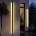 Linear LED Porch Sconce, Teres Black Iron Outdoor Wall Light