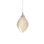 Pendant Light, Ceramic Flower Shades, Brass & White, G9 LED