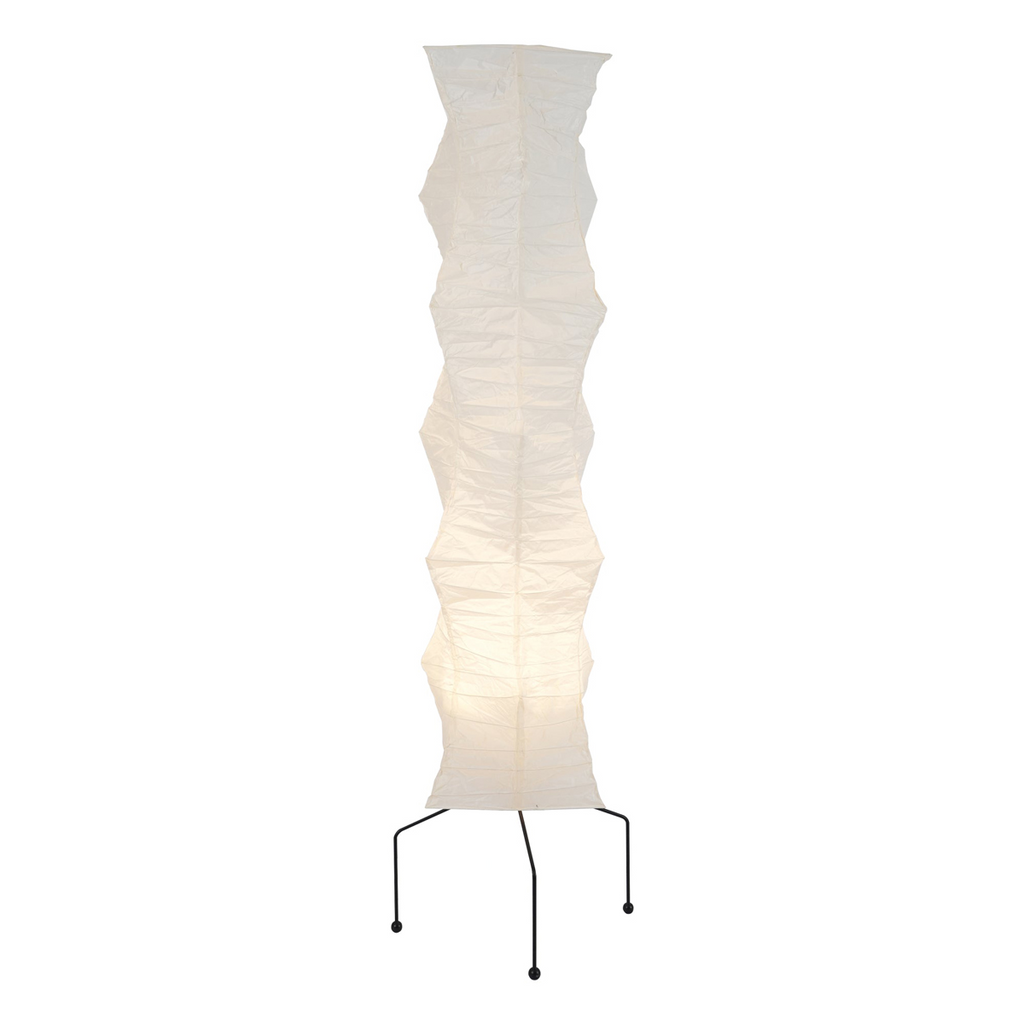 Rice paper floor lamp size diagram showing height and diameter