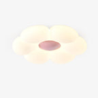 Flower ceiling light detail showing layered acrylic petals