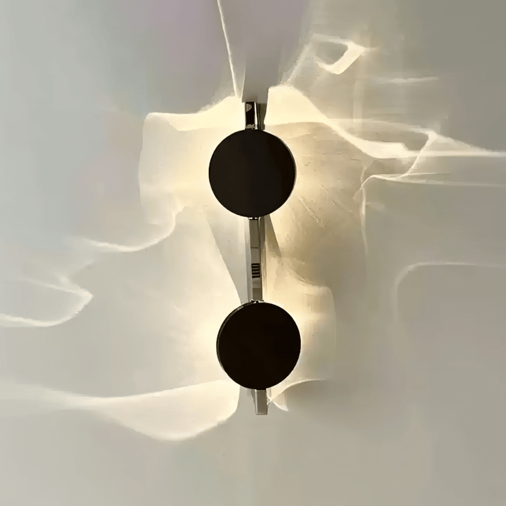 Wall Lamp, Kinetic Shadow Chrome Sculpture, Integrated LED, Dimmable
