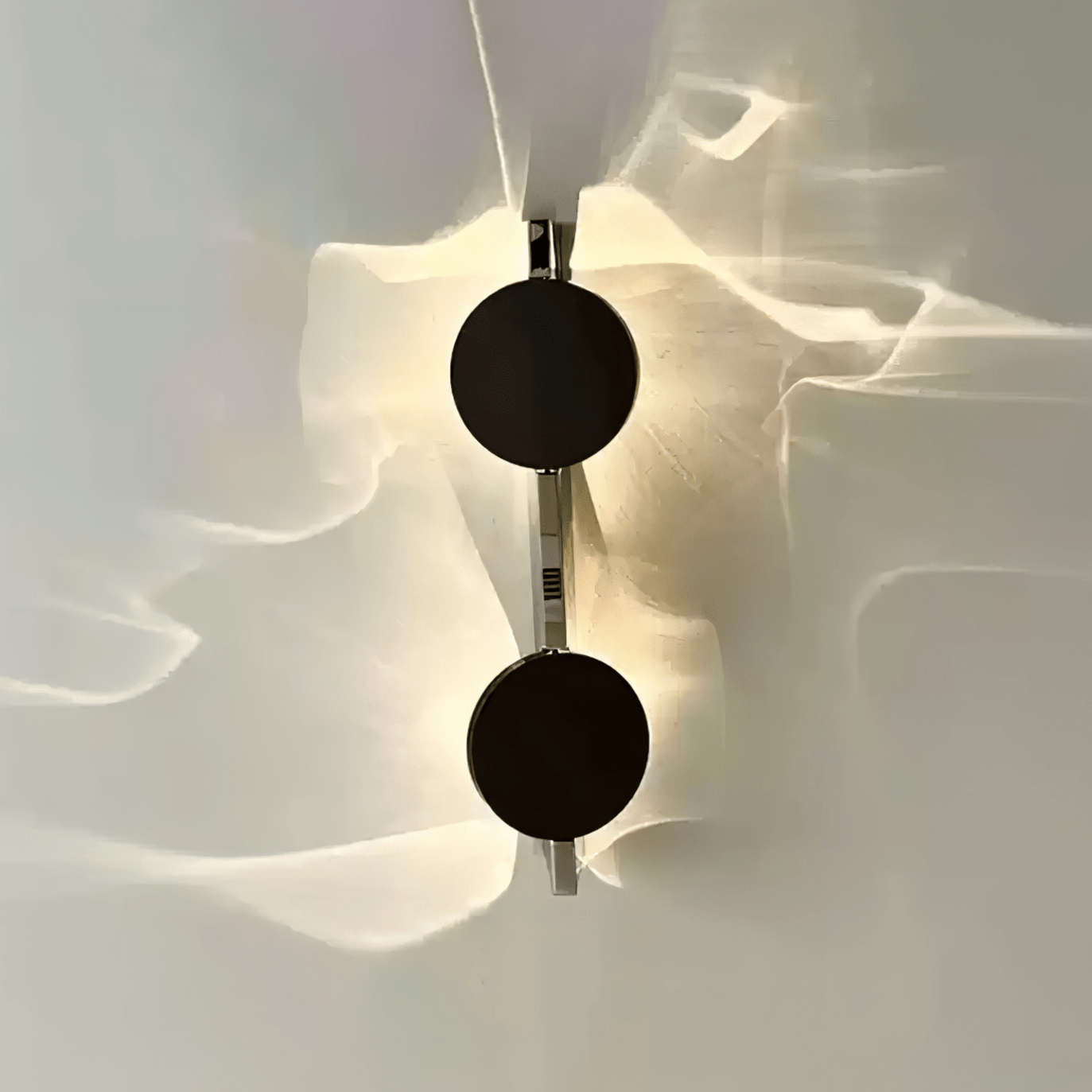 Wall Lamp, Kinetic Shadow Chrome Sculpture, Integrated LED, Dimmable