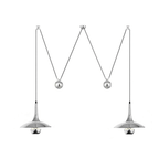 Pendant light dimensions diagram for the metal globe shade