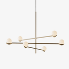 Baer pendant light shown with size and shade configurations