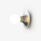 Size diagram showing the Eclipta wall sconce measuring 5.9 inches in diameter and height