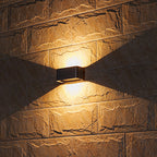 Up And Down Nordic Aluminum Outdoor Wall Light With Glass Shades