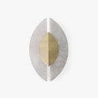 Solari Alabaster Leaf-væglampe, guldfinish, G9-pære, fast installation