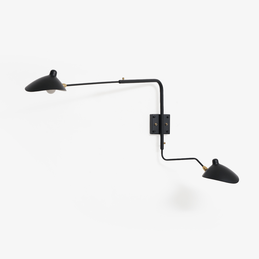 Wall Sconce, Spider Long-Arm, Rotating Shade, Metal and Brass, E26 / E27