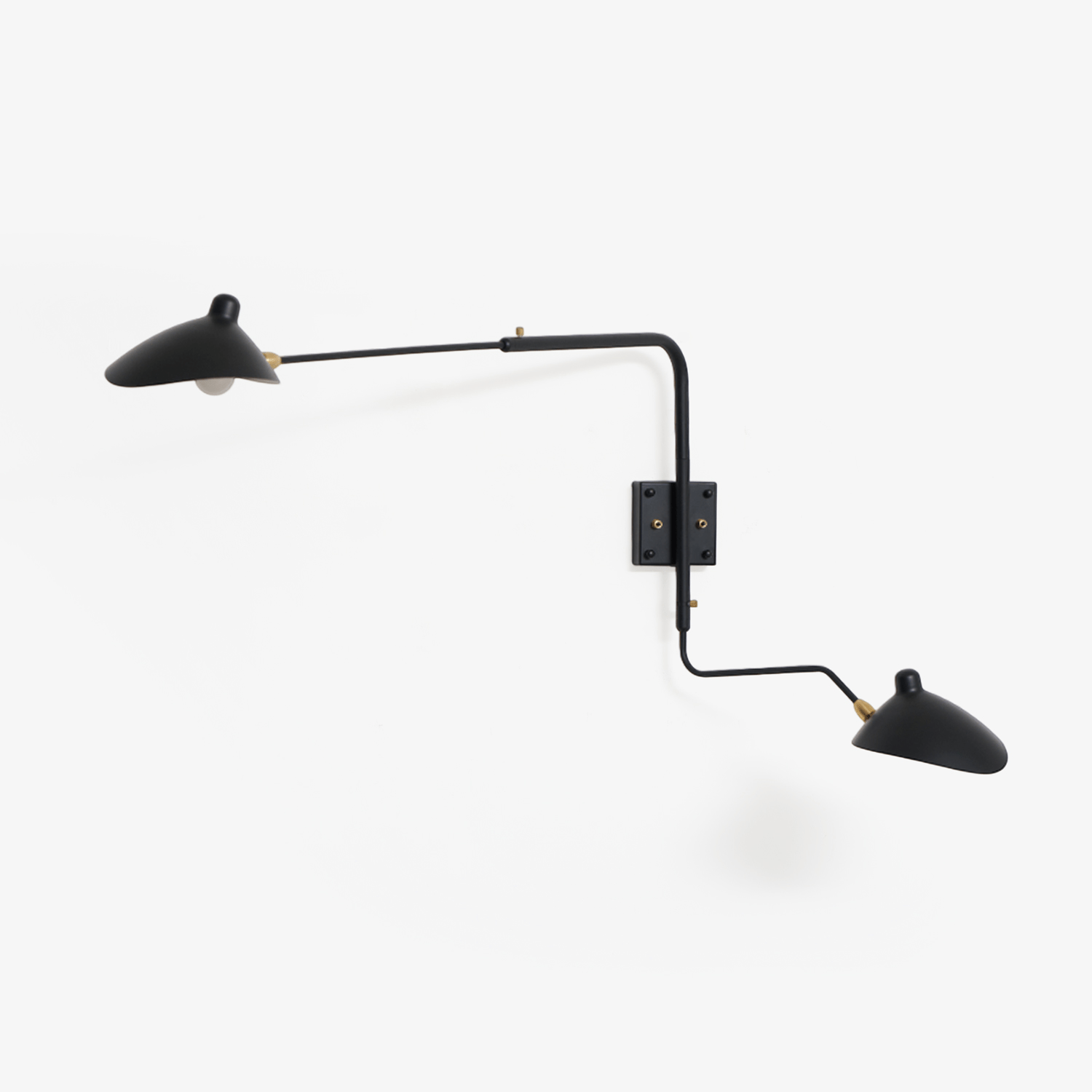 Wall Sconce, Spider Long-Arm, Rotating Shade, Metal and Brass, E26 / E27
