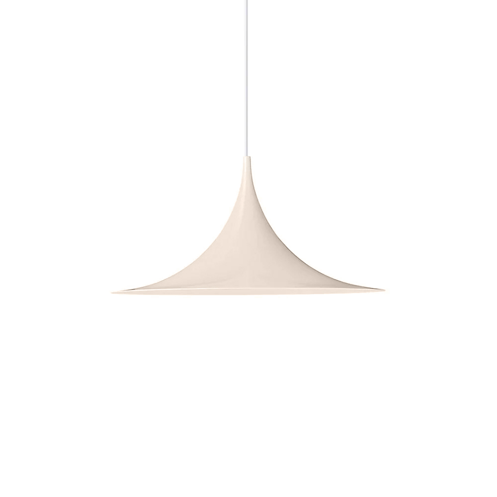 Gold arch pendant shade with a warm metallic sheen