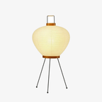 Paper lantern table lamp casting a tranquil ambient glow