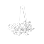 Horizon Bloom Gingko lysekrone, loftslampe med porcelænsblade, 7 størrelser