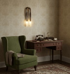 Close view of the iron mane texture on the horsehair wall lamp